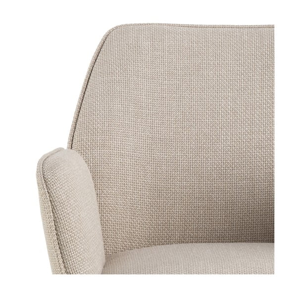 Béžová barová stolička s nastaviteľnou výškou/s podrúčkami (výška sedadla 85 cm) Glenda – Actona-image-4