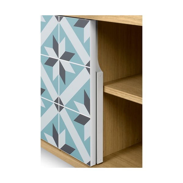 TV stolík z dubového dreva s kovovými nohami TemaHome Dann Makaresh-image-1