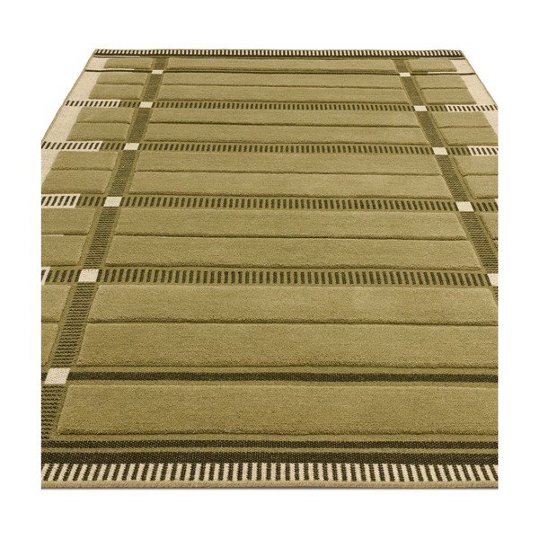 Zelený/béžový ručne tkaný vlnený koberec 120x170 cm – Asiatic Carpets-image-3