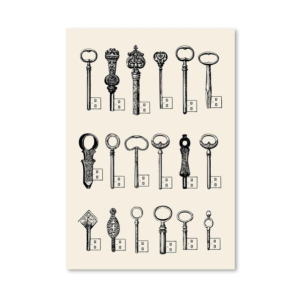 Plagát Usb Keys od Florenta Bodart, 30x42 cm