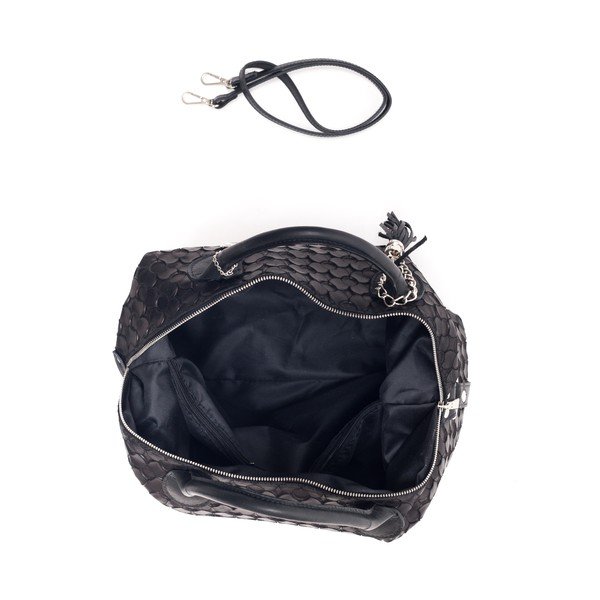 Kožená kabelka Carola, čierna-image-3