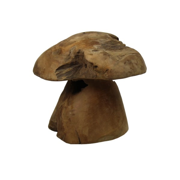 Dekorácia z teakového dreva HSM Collection Mushroom, 30 cm
