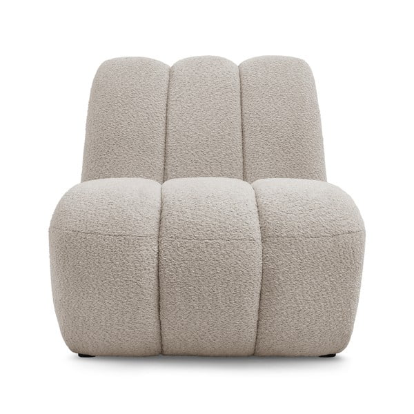 Béžové kreslo z textílie buklé Janissaire – Bobochic Paris-image-3