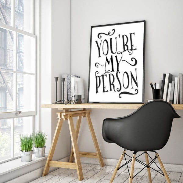 Plagát v drevenom ráme My person, 38x28 cm-image-1