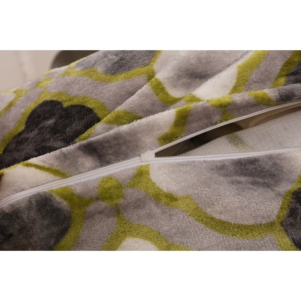 Zeleno-sivé obliečky na jednolôžko z mikroplyšu 140x200 cm – My House-image-3
