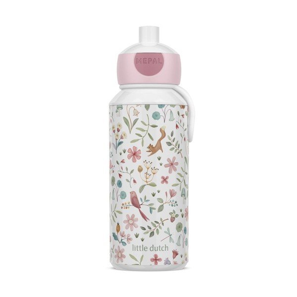Biela/ružová plastová detská fľaša 400 ml Fairy Wonders – Mepal