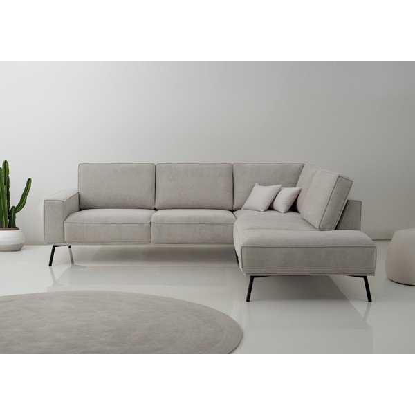 Sivobéžová ženilková rohová pohovka (pravý roh/do L) Amsterdam – Scandic-image-1