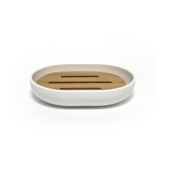 Biela plastová nádobka na mydlo Smart – douceur d'intérieur