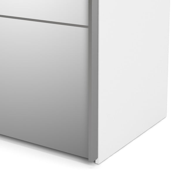 Biela šatníková skriňa so zrkadlom Tvilum Verona, 182 x 202 cm-image-1