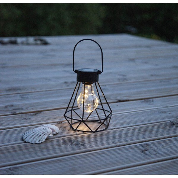 Čierny LED lampáš Star Trading Eddy, výška 15,5 cm-image-1