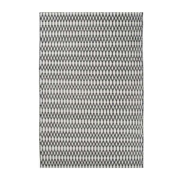 Vlnený koberec Linie Design Elliot White Black, 140x200 cm