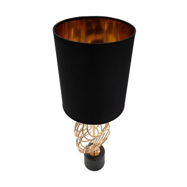 Čierna/v zlatej farbe stolová lampa s textilným tienidlom (výška  58,5 cm) Circly – Mauro Ferretti-image-2