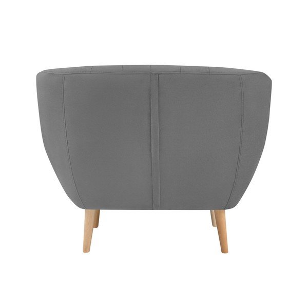 Sivé zamatové kreslo Mazzini Sofas Sardaigne-image-4