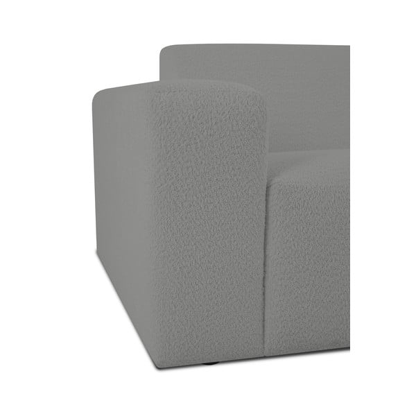 Sivý modul pohovky z textílie buklé (ľavý roh) Roxy – Scandic-image-3