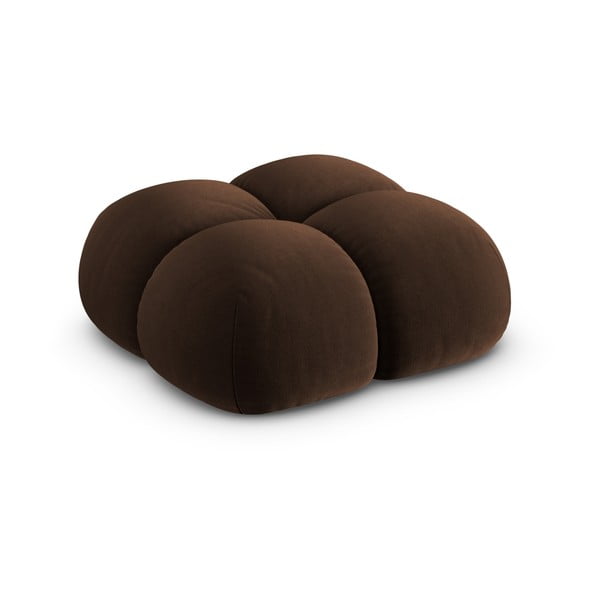 Tmavohnedá zamatová podnožka Loretto – Cosmopolitan Design-image-2