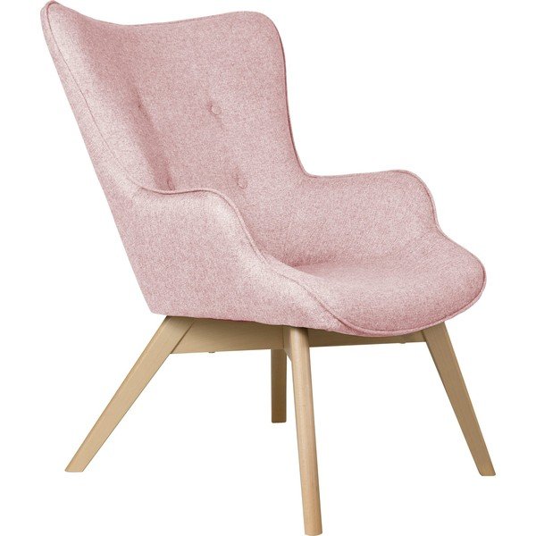 Svetloružové kreslo Niko – Ropez