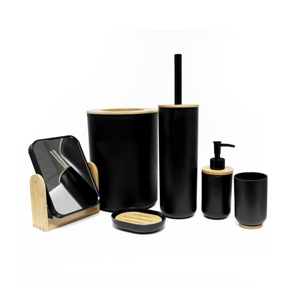 Čierny plastový téglik na zubné kefky Smart – douceur d'intérieur-image-1