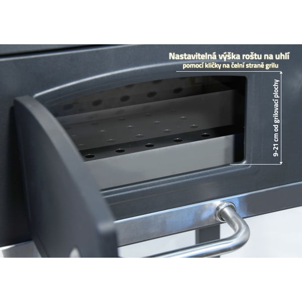 Gril na drevené uhlie s liatinovým roštom Cattara Royal-image-1