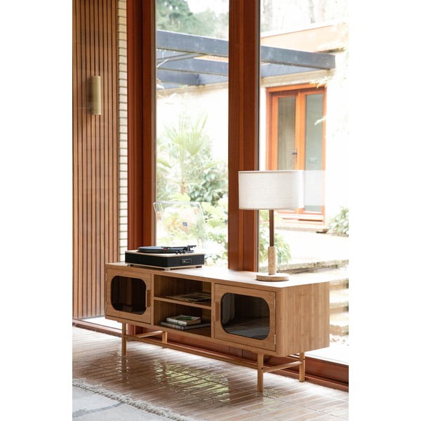 Bambusový TV stolík v prírodnej farbe 150x55x40 cm Caroun – Dutchbone-image-1