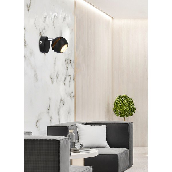 Nástenné svietidlo v čierno-zlatej farbe Boni - Candellux Lighting-image-1