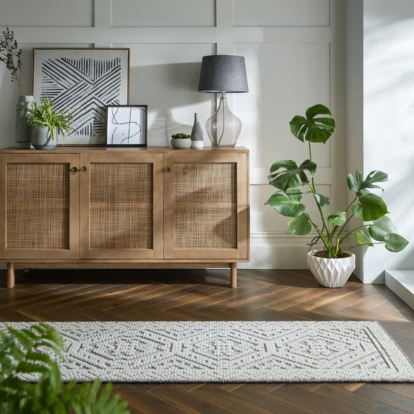 Sivý prateľný koberec behúň 60x218 cm Verve Jaipur – Flair Rugs-image-1