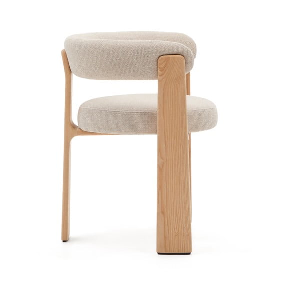 Béžové/v prírodnej farbe jedálenské kreslo s podrúčkami z jaseňového dreva Granite – Kave Home-image-4