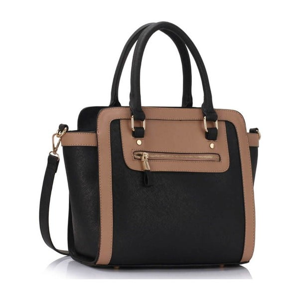 Čierno-hnedá kabelka L&S Bags Trianon