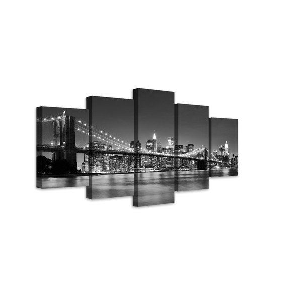 Viacdielny obraz Styler Canvas Most BW, 100 × 150 cm-image-1