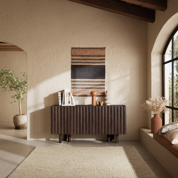 Hnedá komoda z mangového dreva 160x80x40 cm Tamira – MOME-image-1