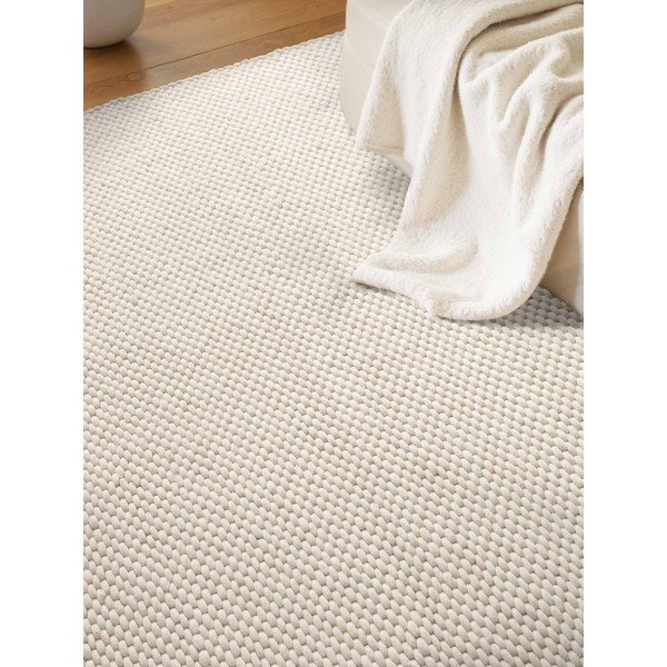 Krémovobiely ručne tkaný vlnený koberec 140x200 cm Lyon Beans – Elle Decoration-image-2