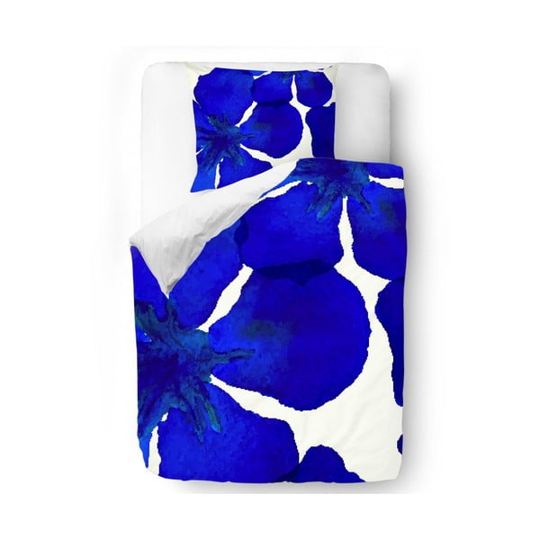 Obliečky Blue Abstract Flowers, 140x200 cm