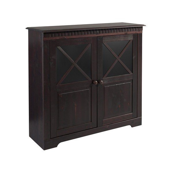 Tmavohnedá vitrína z borovicového dreva 95x35 cm Lisa – Støraa-image-3