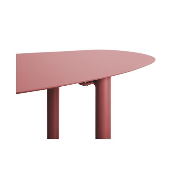 Vínovočervený kovový konzolový stolík 28x90 cm Riqueza – Leitmotiv-image-3