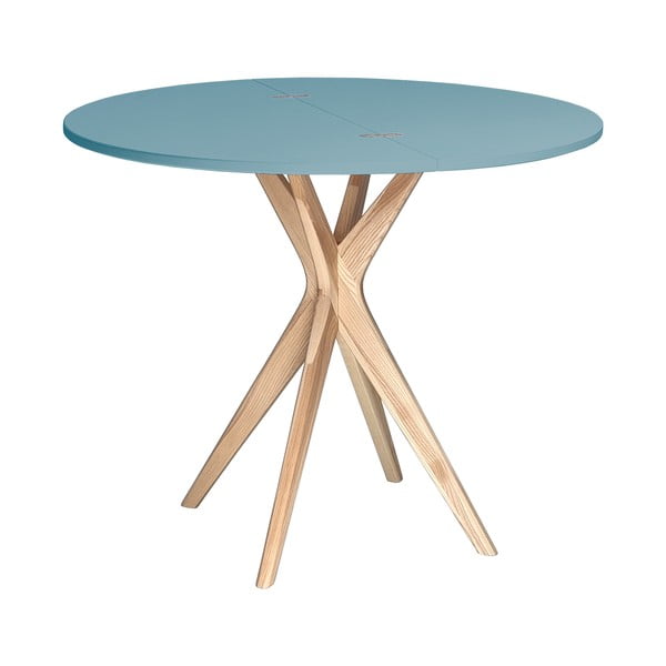 Okrúhly rozkladací jedálenský stôl 45x90 cm Jubi – Ragaba-image-2