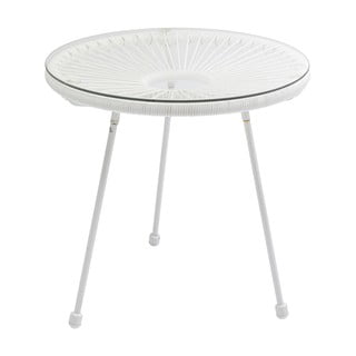 Odkladací stolík v bielej farbe Kare Design Acapulco, ø 50 cm
