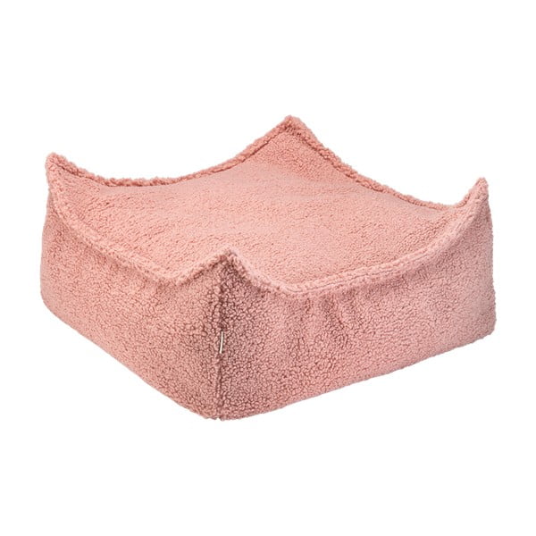 Ružový detský sedací vak z textílie buklé Square – Wigiwama