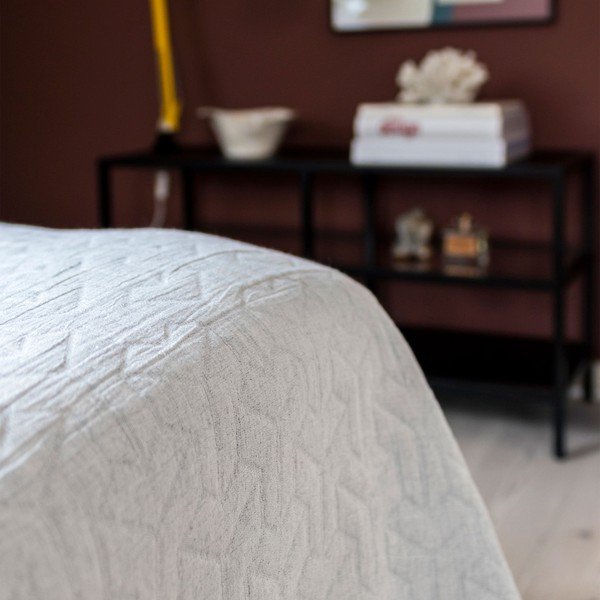 Biela prikrývka z recyklovanej bavlny na dvojlôžko 250x250 cm Trio - Mette Ditmer Denmark-image-1