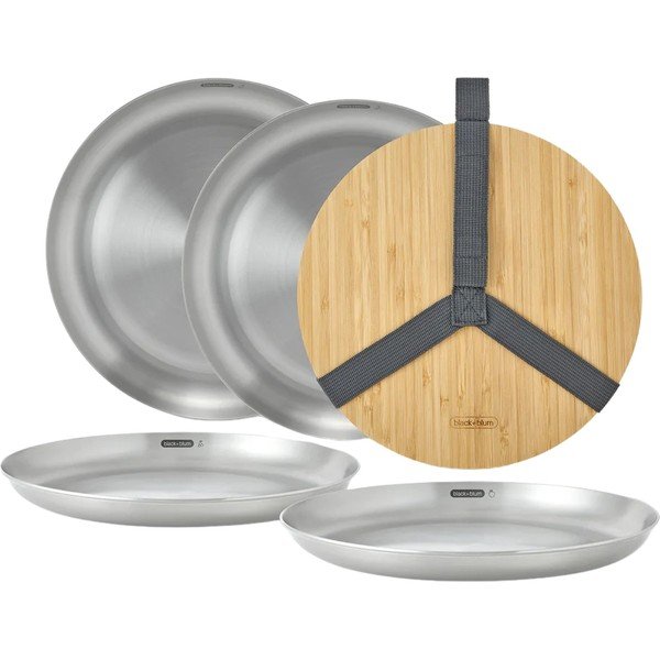 Antikoro taniere v súprave 4 ks v striebornej farbe ø 25,5 cm – Black + Blum