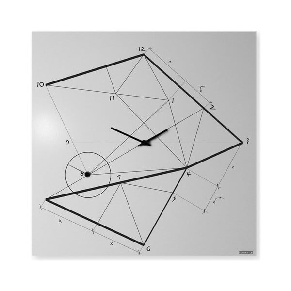 Nástenné hodiny dESIGNoBJECT.it Time Lin, 50 x 50 cm