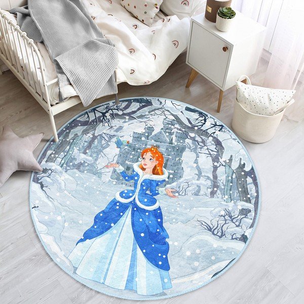 Modrý detský koberec ø 100 cm Comfort – Mila Home-image-3