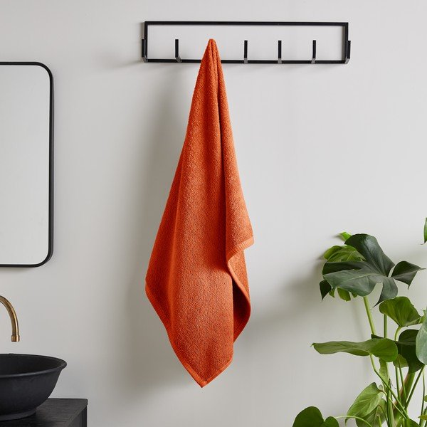 Oranžové rýchloschnúce bavlnené uteráky a osušky v súprave 8 ks Quick Dry – Catherine Lansfield-image-4