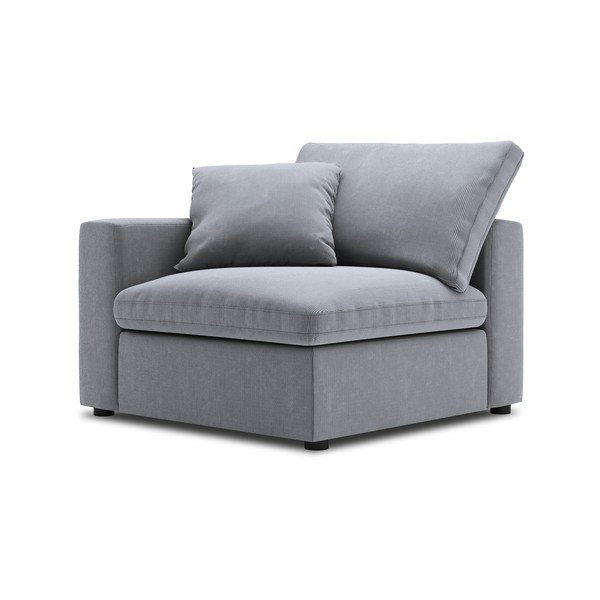 Sivá rohová časť modulárnej menčestrovej pohovky Windsor & Co Sofas Galaxy, ľavý roh-image-2