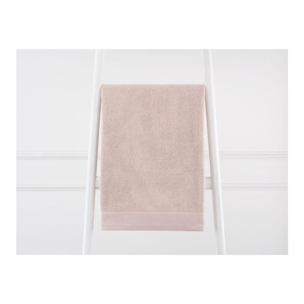 Svetloružový bavlnený uterák Madame Coco Powder, 50 x 80 cm
