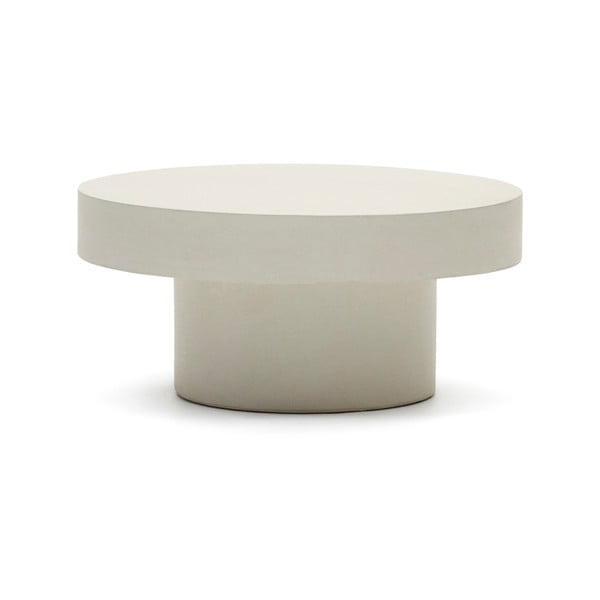 Betónový okrúhly záhradný odkladací stolík ø 66 cm Aiguablava – Kave Home-image-2