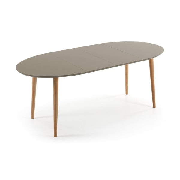 Rozkladací jedálenský stôl z bukového dreva Kave Home Oakland, 120 x 90 cm-image-4