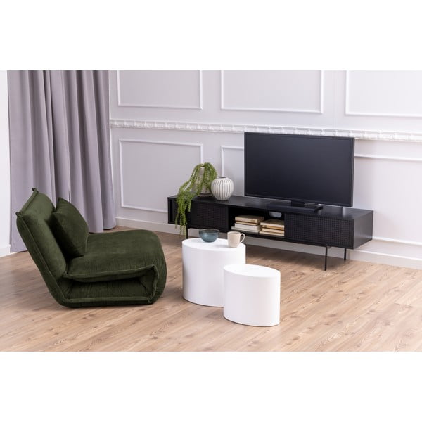 Čierny TV stolík v dekore jaseňa 180x44,5 cm Angus – Actona-image-1