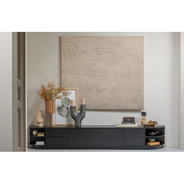 Čierna TV zostava z borovicového dreva 206x40 cm Finca – WOOOD-image-4