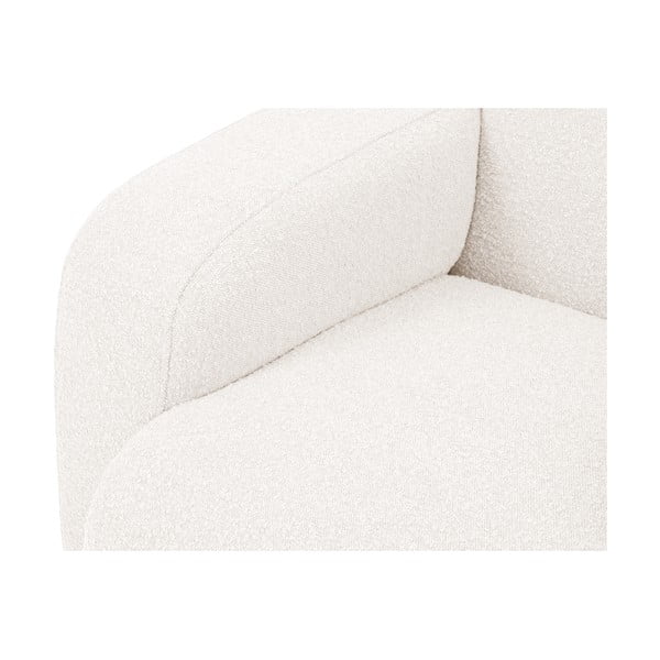 Biela rohová pohovka z textílie bouclé (pravý roh) Molino – Micadoni Home-image-1