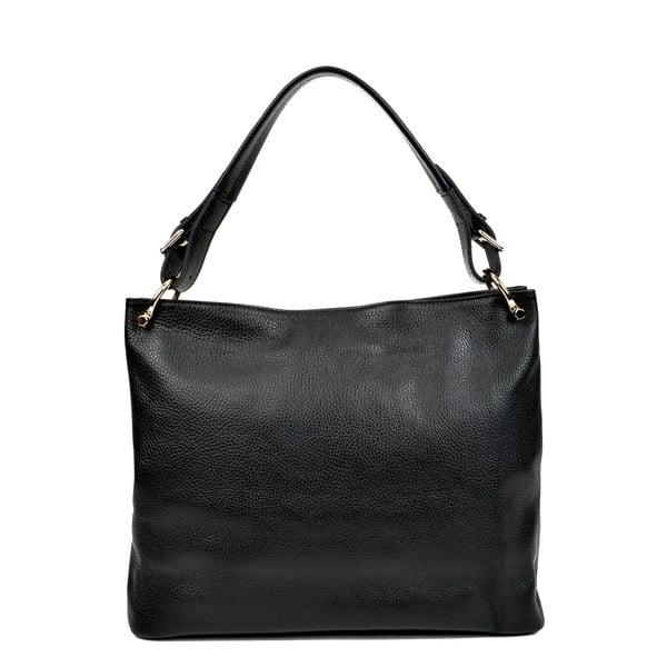 Čierna dámska kožená kabelka Mangotti Bags