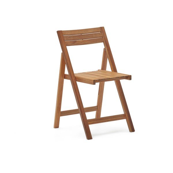 Drevená záhradná stolička v prírodnej farbe Sadirar – Kave Home